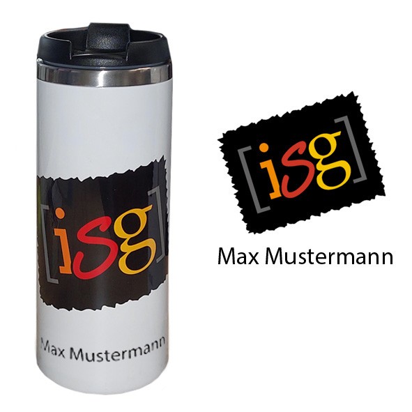 Thermobecher mit Logo und Namen