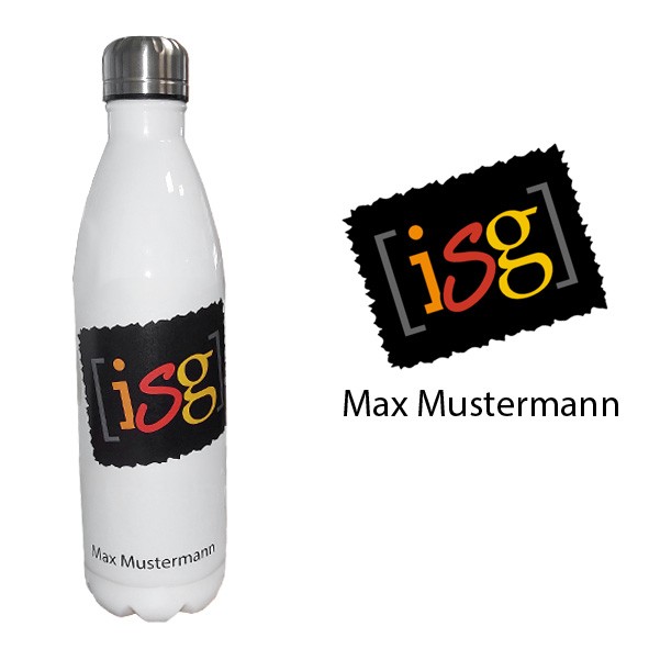 Thermoflasche 750 ml mit Logo und Namen